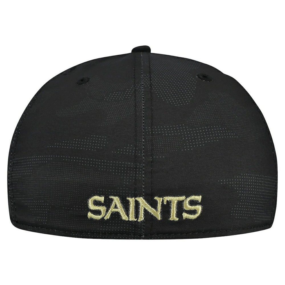 New Orleans Saints New Era Tonal Camo 39THIRTY Stretch Fit Hat Black - NFL