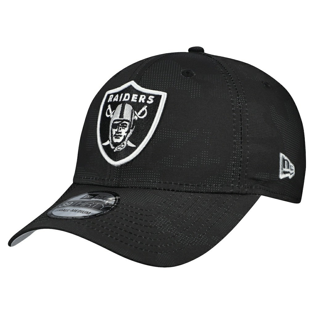 Las Vegas Raiders New Era Tonal Camo 39THIRTY Stretch Fit Hat Black - NFL