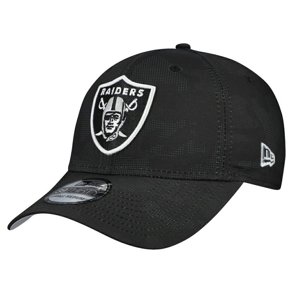 Las Vegas Raiders New Era Tonal Camo 39THIRTY Stretch Fit Hat Black - NFL