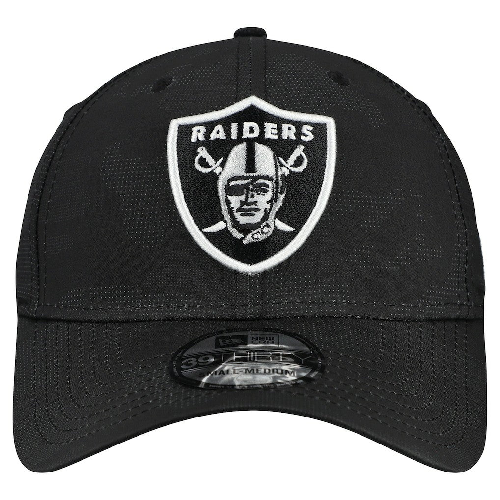 Las Vegas Raiders New Era Tonal Camo 39THIRTY Stretch Fit Hat Black - NFL