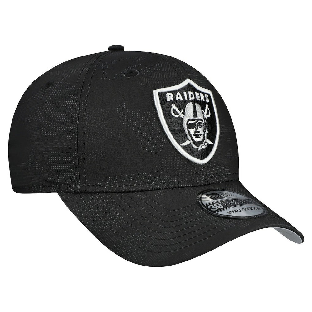 Las Vegas Raiders New Era Tonal Camo 39THIRTY Stretch Fit Hat Black - NFL