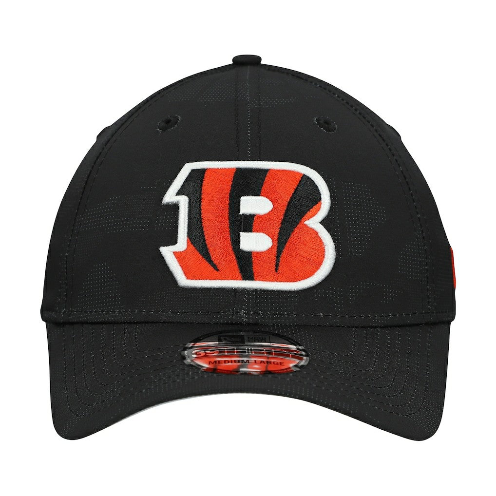 Cincinnati Bengals New Era Tonal Camo 39THIRTY Stretch Fit Hat Black - NFL