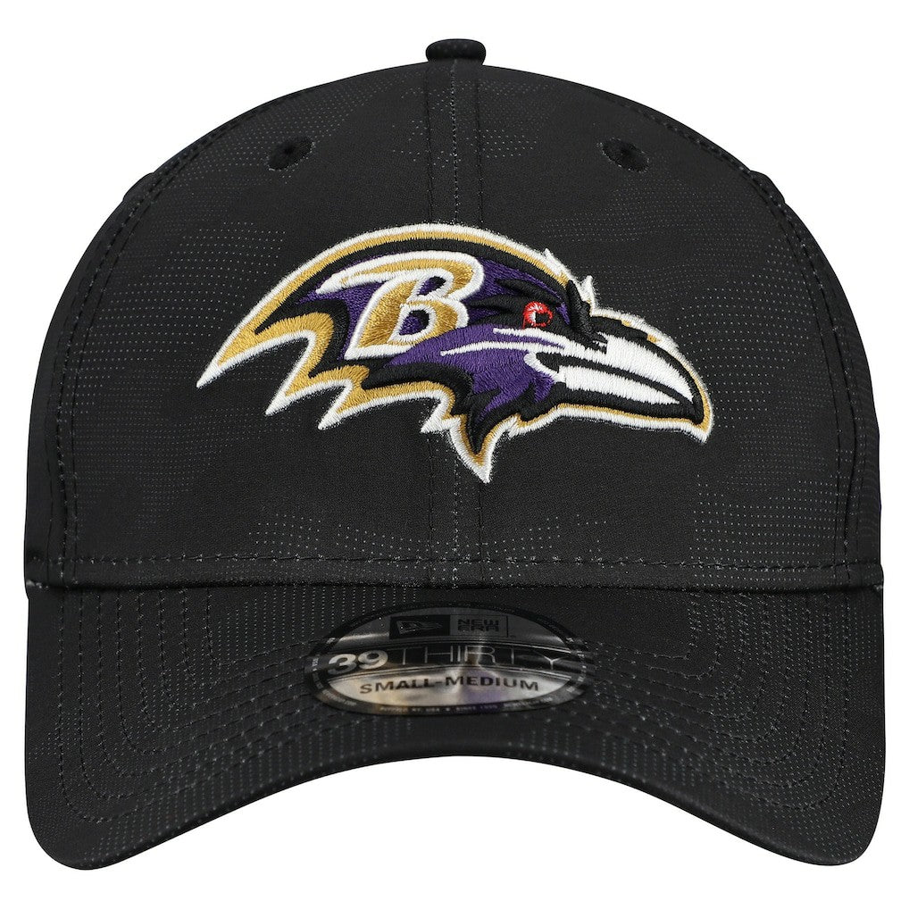 Baltimore Ravens New Era Tonal Camo 39THIRTY Stretch Fit Hat Black - NFL