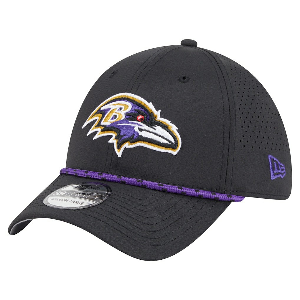 Baltimore Ravens New Era Perforated 39THIRTY Flex Hat Black - NFL