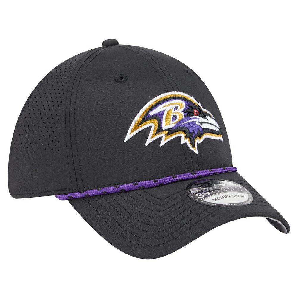 Baltimore Ravens New Era Perforated 39THIRTY Flex Hat Black - NFL