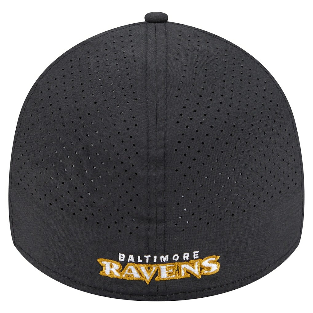Baltimore Ravens New Era Perforated 39THIRTY Flex Hat Black - NFL