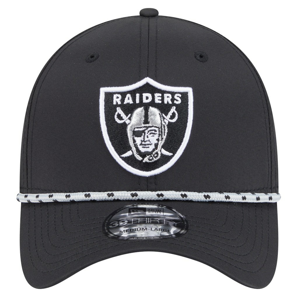 Las Vegas Raiders New Era Perforated 39THIRTY Flex Hat Black - NFL