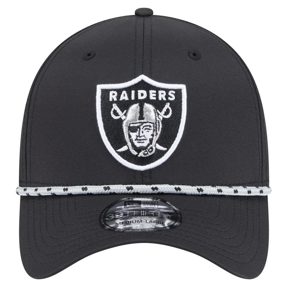 Las Vegas Raiders New Era Perforated 39THIRTY Flex Hat Black - NFL