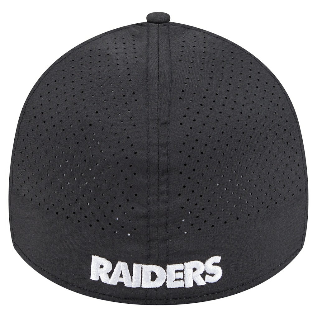 Las Vegas Raiders New Era Perforated 39THIRTY Flex Hat Black - NFL
