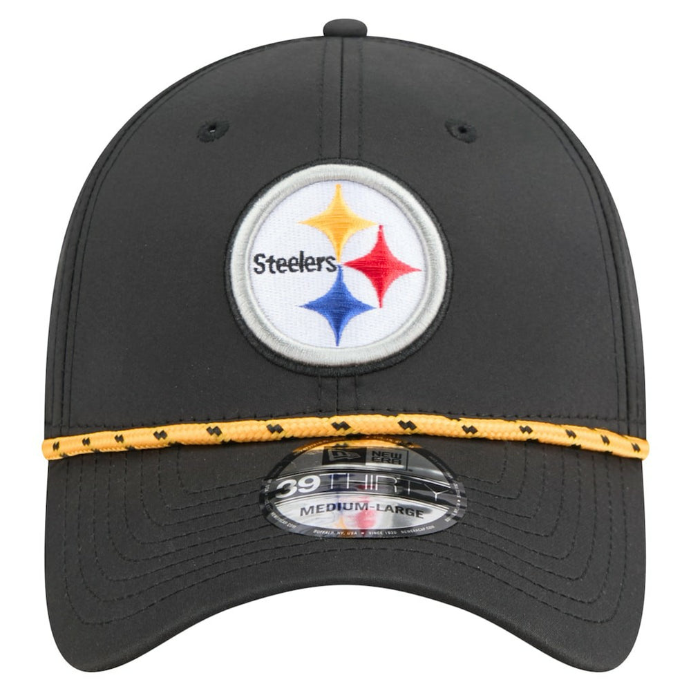 Pittsburgh Steelers New Era Perforated 39THIRTY Flex Hat Black - NFL