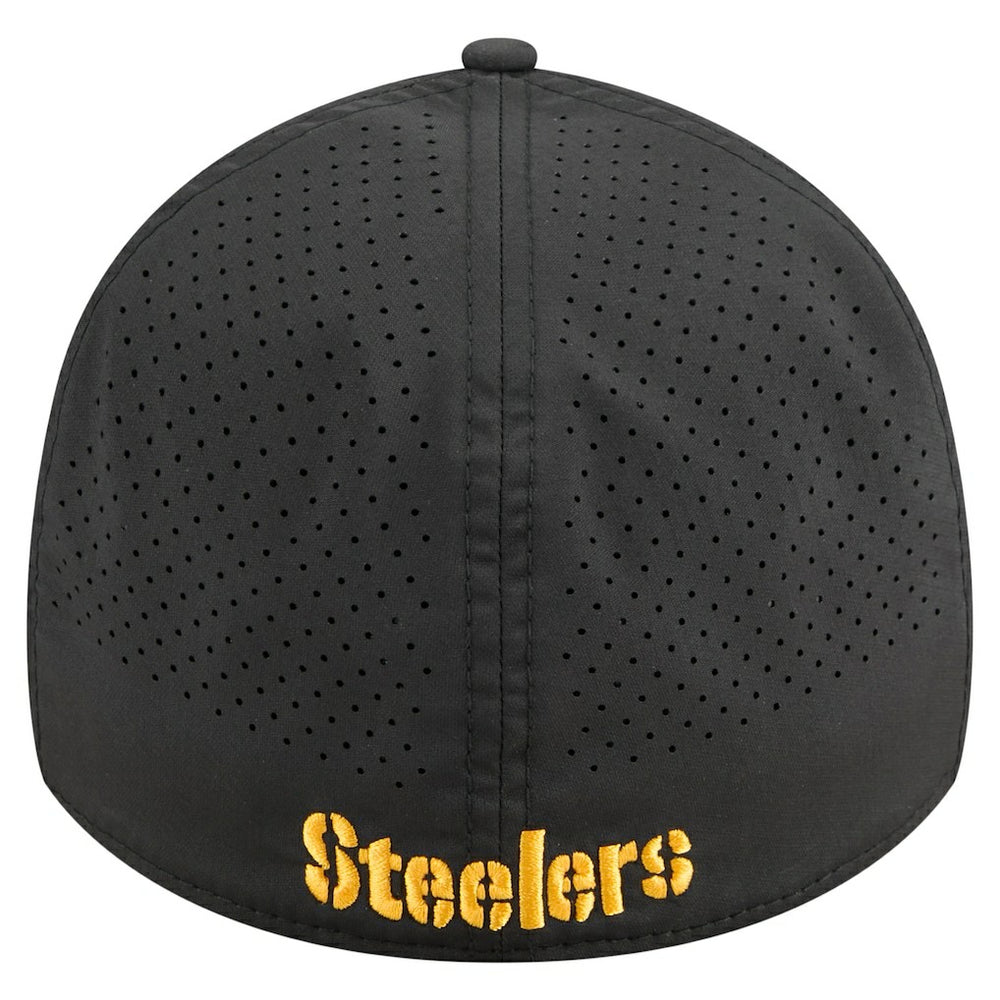 Pittsburgh Steelers New Era Perforated 39THIRTY Flex Hat Black - NFL