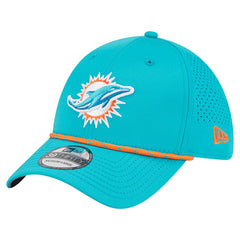 Miami Dolphins New Era Perforated 39THIRTY Flex Hat Aqua - NFL
