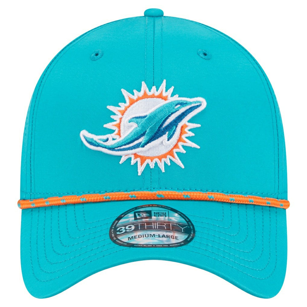 Miami Dolphins New Era Perforated 39THIRTY Flex Hat Aqua - NFL