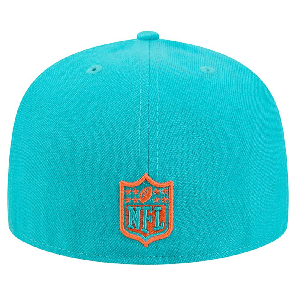 Miami Dolphins New Era Tri-Hit 59FIFTY Fitted Hat Aqua - NFL