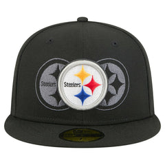 Pittsburgh Steelers New Era Tri-Hit 59FIFTY Fitted Hat Black - NFL