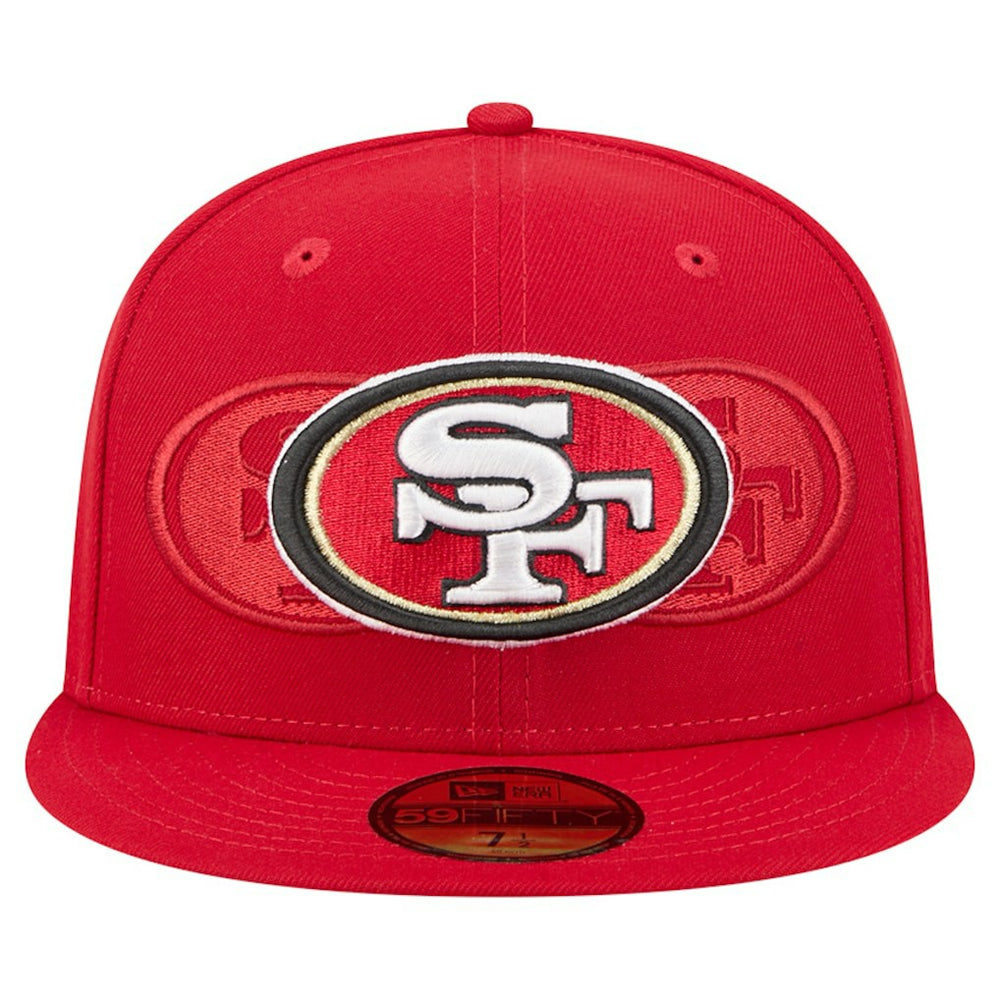 San Francisco 49ers New Era Tri-Hit 59FIFTY Fitted Hat Scarlet - NFL