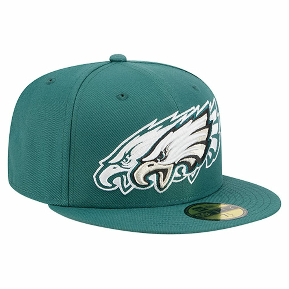 Philadelphia Eagles New Era Tri-Hit 59FIFTY Fitted Hat Midnight Green - NFL