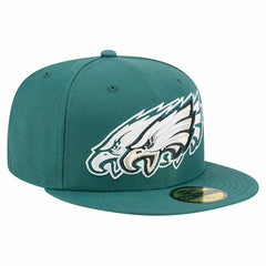 Philadelphia Eagles New Era Tri-Hit 59FIFTY Fitted Hat Midnight Green - NFL