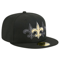 New Orleans Saints New Era Tri-Hit 59FIFTY Fitted Hat Black - NFL