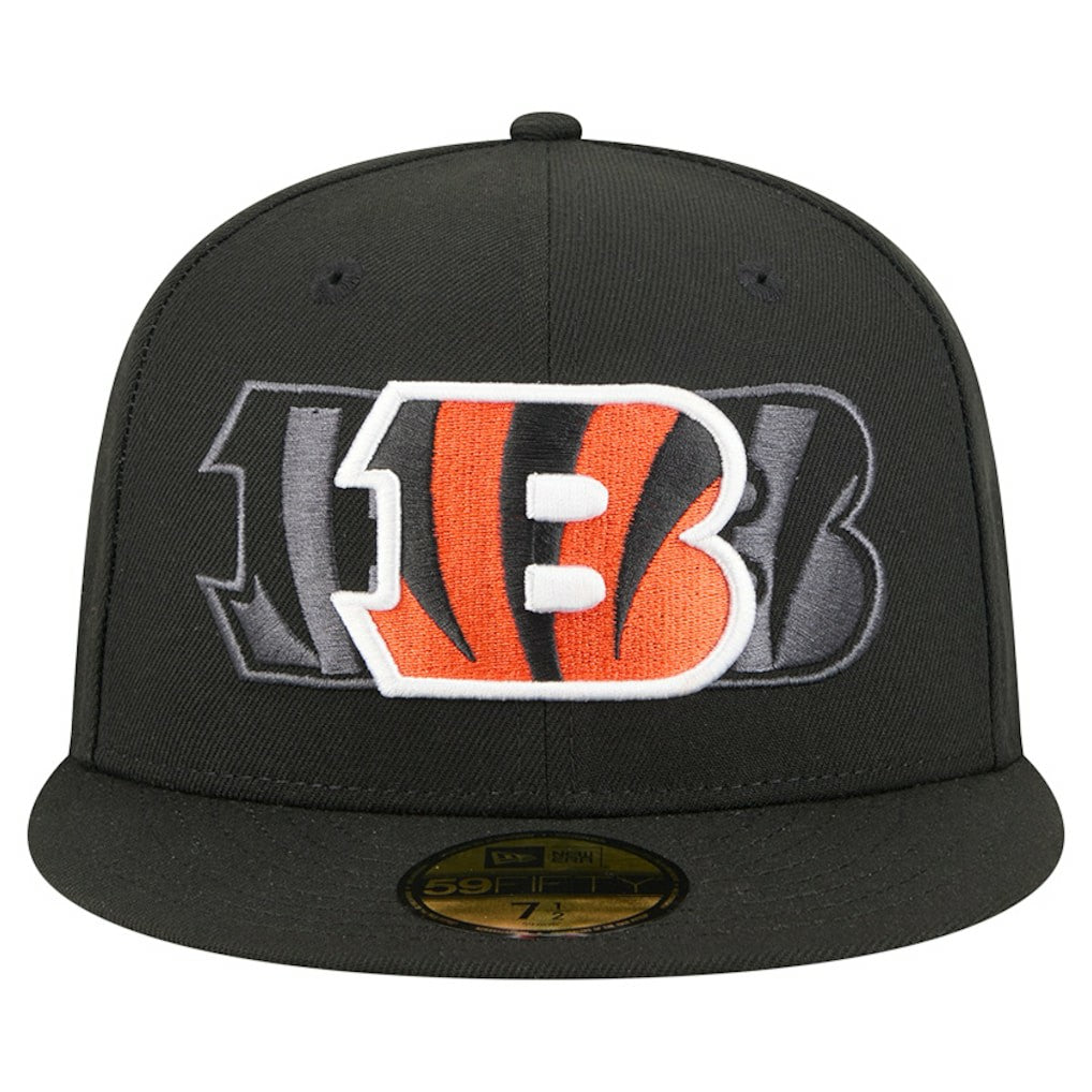 Cincinnati Bengals New Era Tri-Hit 59FIFTY Fitted Hat Black - NFL