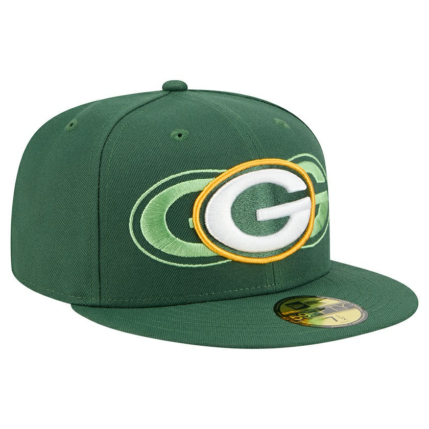 Green Bay Packers New Era Tri-Hit 59FIFTY Fitted Hat Green - NFL