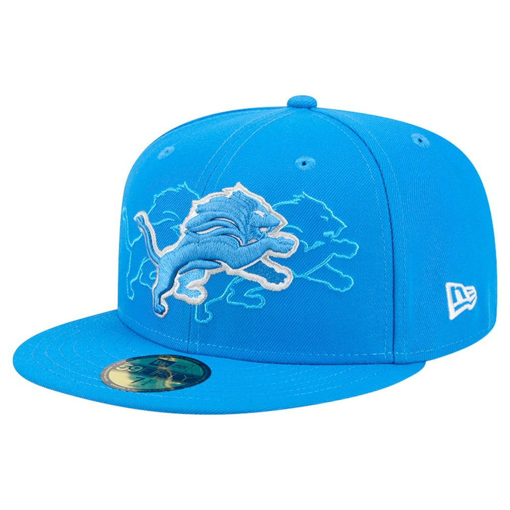 Detroit Lions New Era Tri-Hit 59FIFTY Fitted Hat Blue - NFL