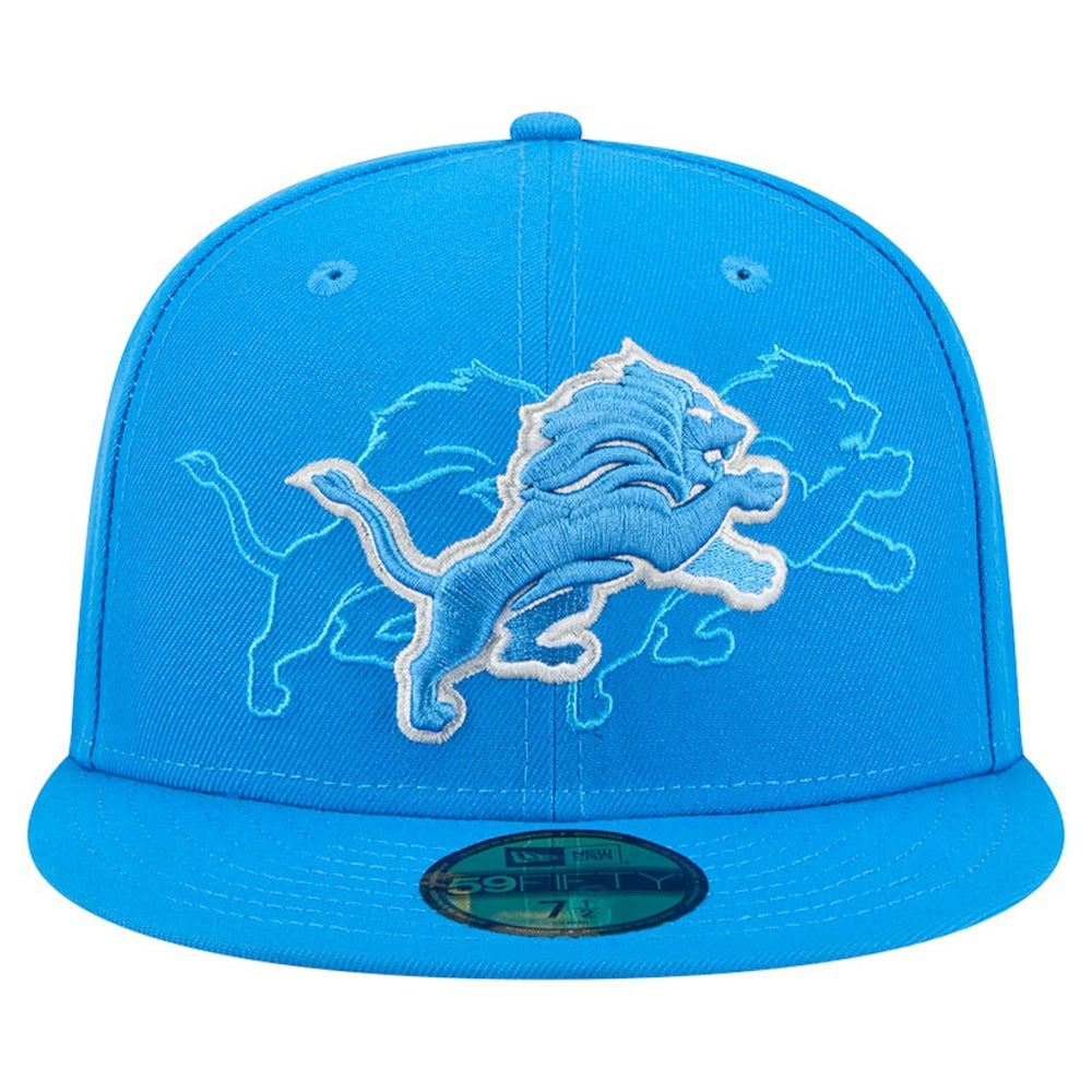 Detroit Lions New Era Tri-Hit 59FIFTY Fitted Hat Blue - NFL