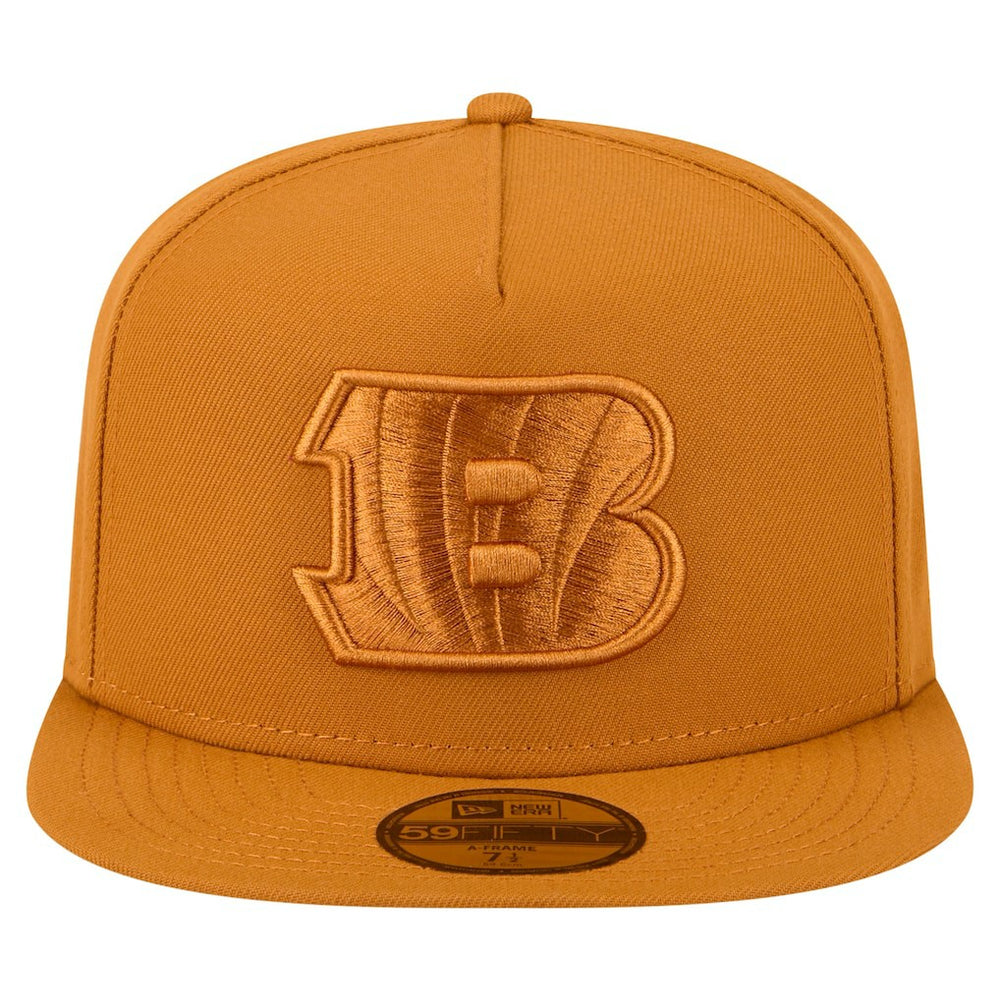 Cincinnati Bengals New Era Color Pack A-Frame 59FIFTY Fitted Hat Brown - NFL