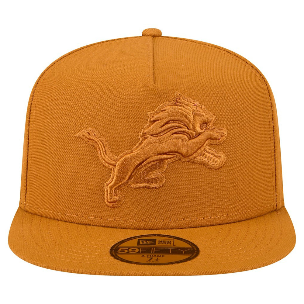 Detroit Lions New Era Color Pack A-Frame 59FIFTY Fitted Hat Brown - NFL