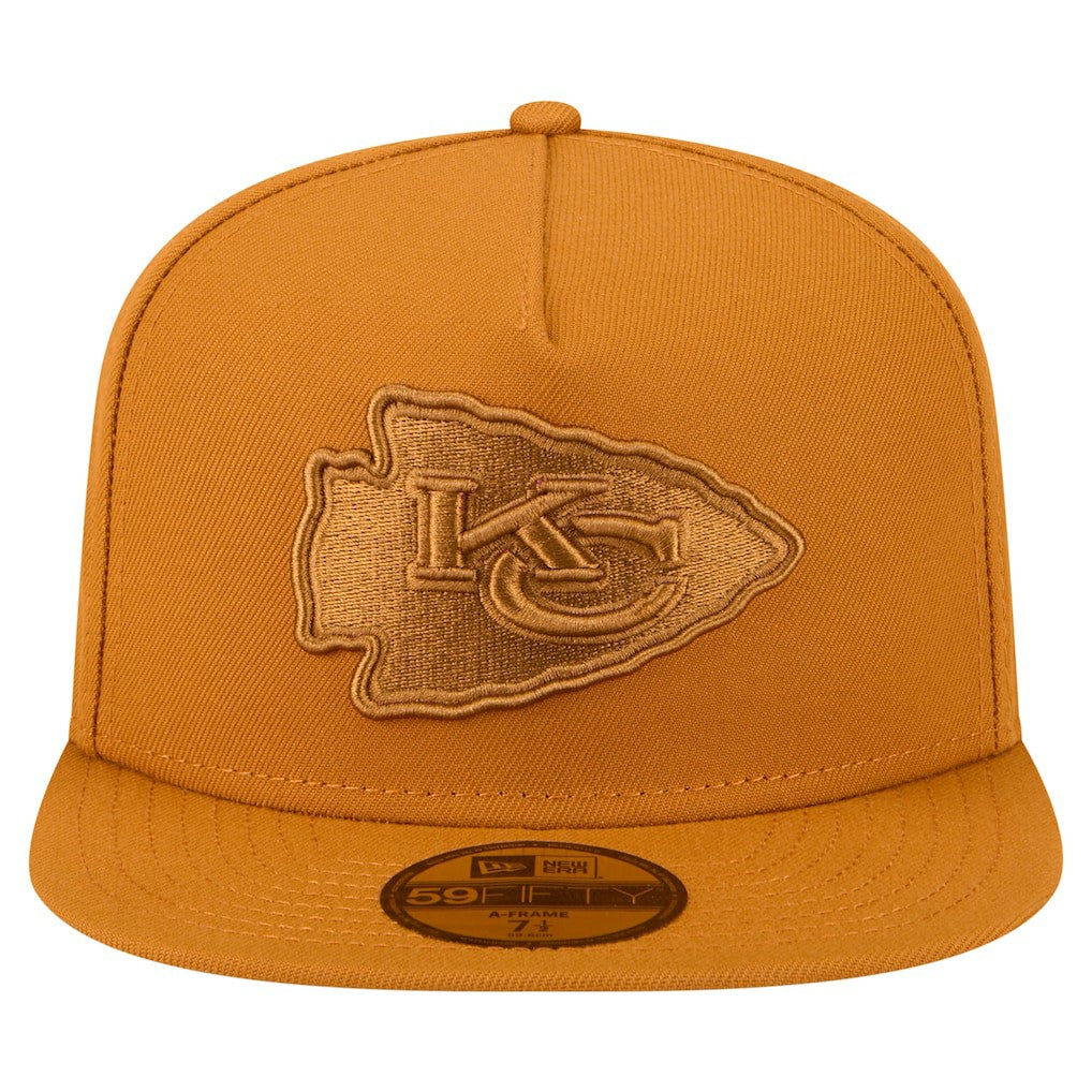 Kansas City Chiefs New Era Color Pack A-Frame 59FIFTY Fitted Hat Brown - NFL