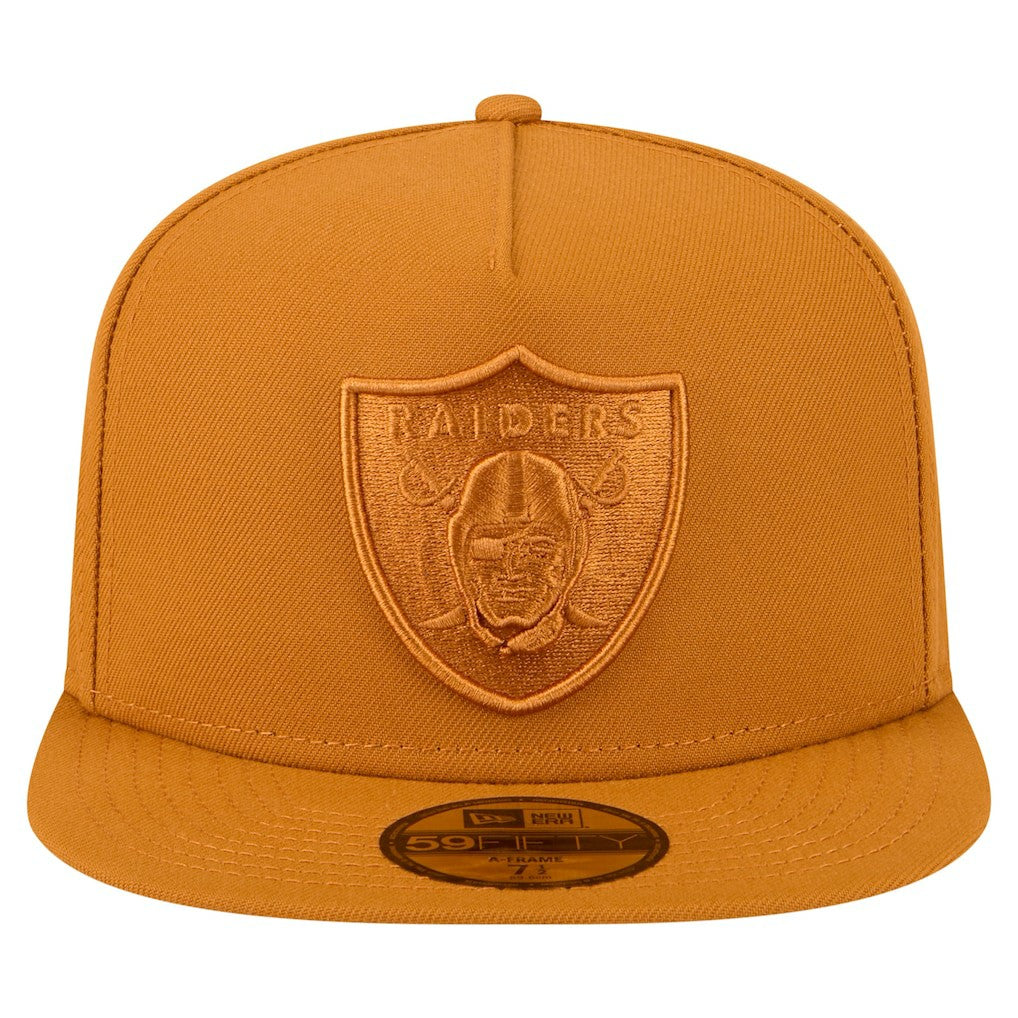 Las Vegas Raiders New Era Color Pack A-Frame 59FIFTY Fitted Hat Brown - NFL