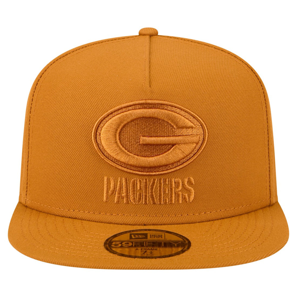 Green Bay Packers New Era Color Pack A-Frame 59FIFTY Fitted Hat Brown - NFL