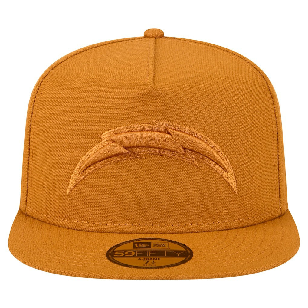 Los Angeles Chargers New Era Color Pack A-Frame 59FIFTY Fitted Hat Brown - NFL