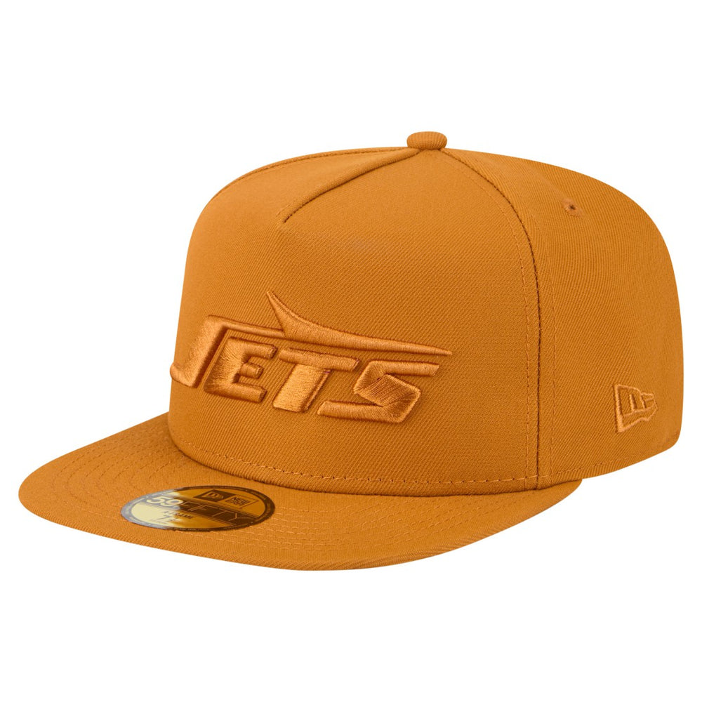 New York Jets New Era Color Pack A-Frame 59FIFTY Fitted Hat Brown - NFL