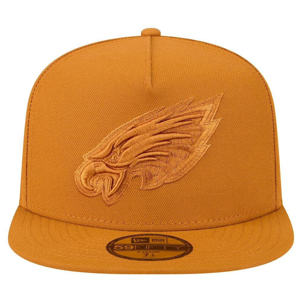 Philadelphia Eagles New Era Color Pack A-Frame 59FIFTY Fitted Hat Brown - NFL