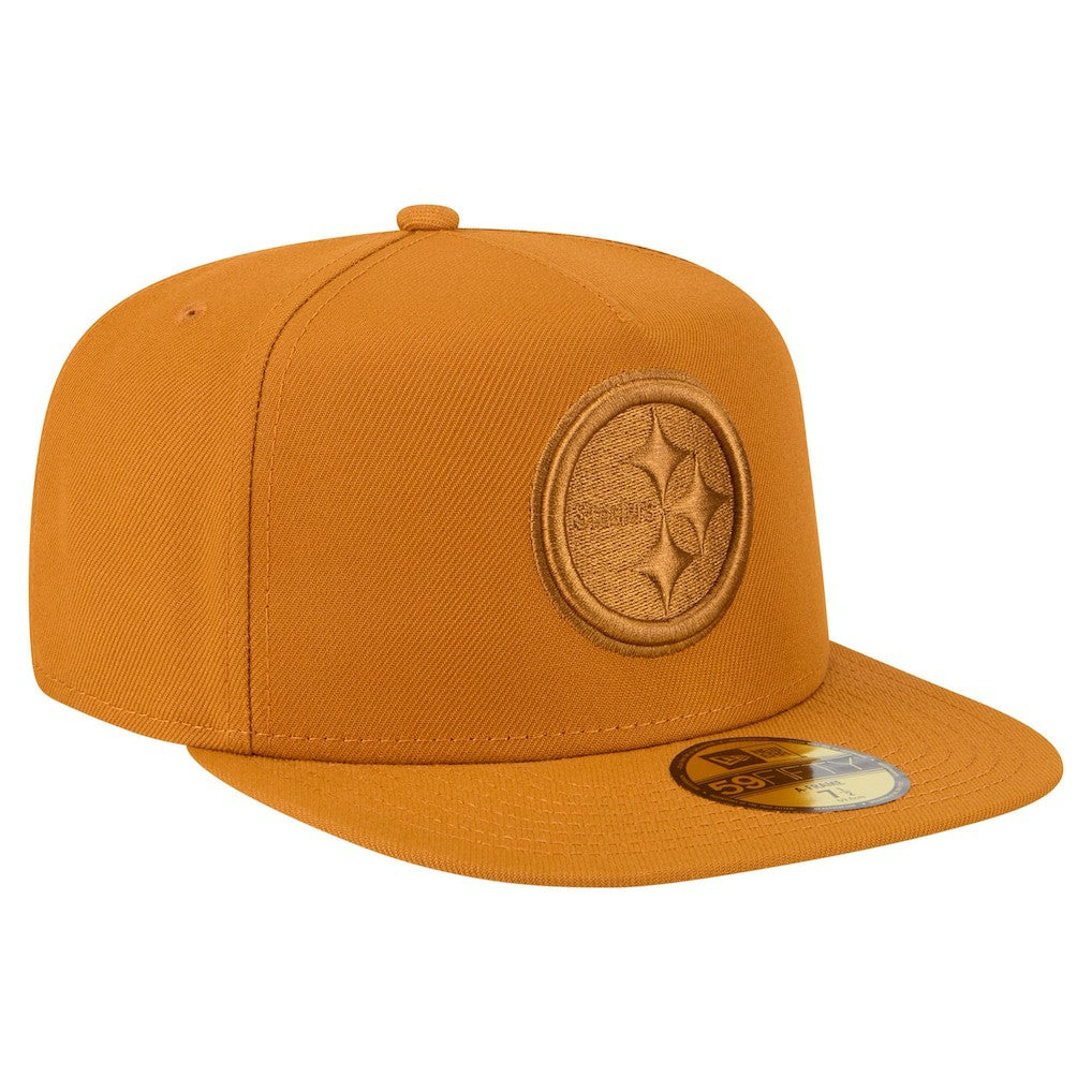 Pittsburgh Steelers New Era Color Pack A-Frame 59FIFTY Fitted Hat Brown - NFL
