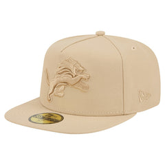 Detroit Lions New Era Color Pack A-Frame 59FIFTY Fitted Hat Light Beige - NFL