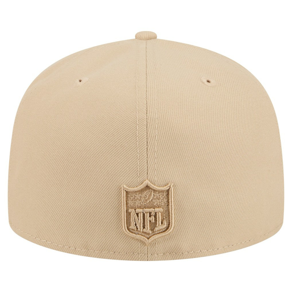 Detroit Lions New Era Color Pack A-Frame 59FIFTY Fitted Hat Light Beige - NFL