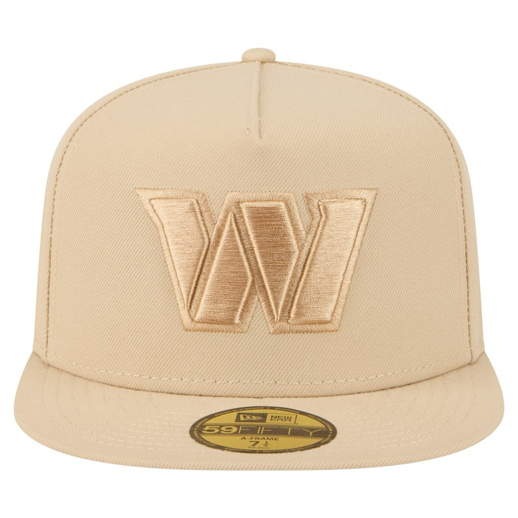 Washington Commanders New Era Color Pack A-Frame 59FIFTY Fitted Hat Light Beige - NFL