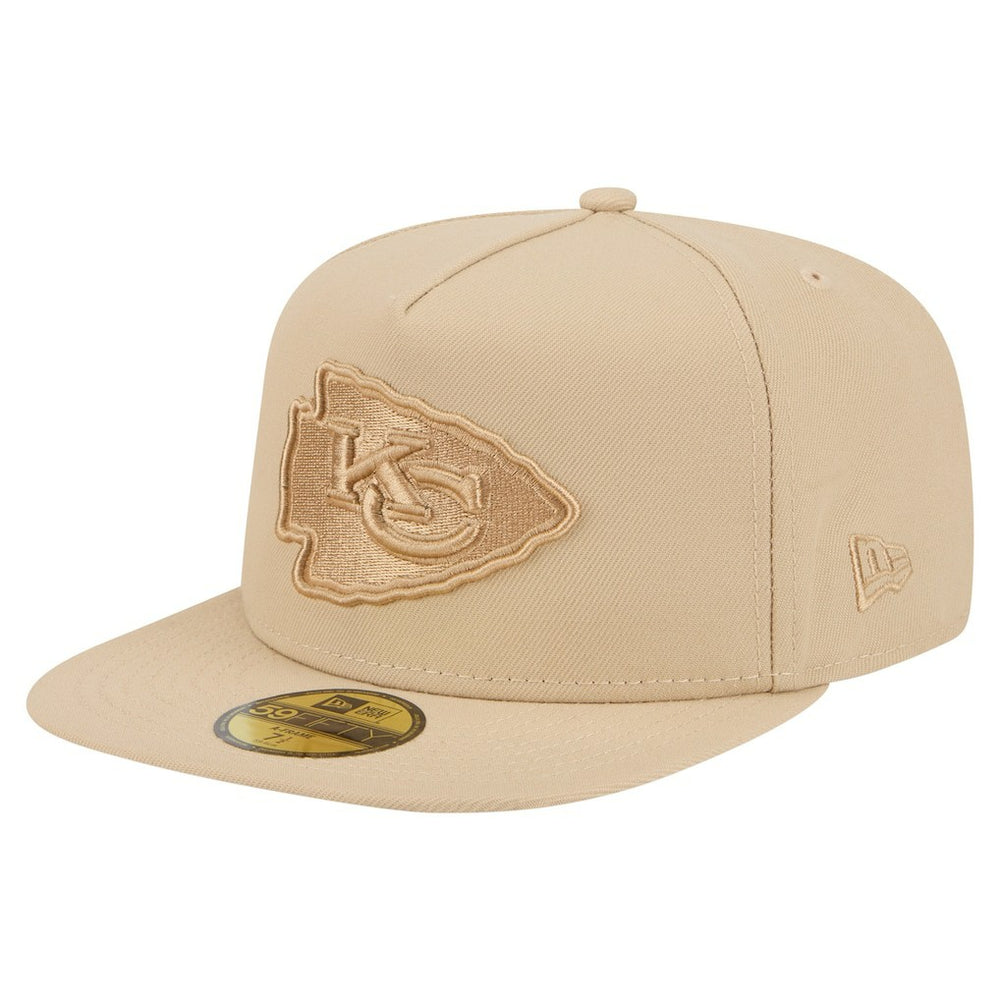 Kansas City Chiefs New Era Color Pack A-Frame 59FIFTY Fitted Hat Light Beige - NFL