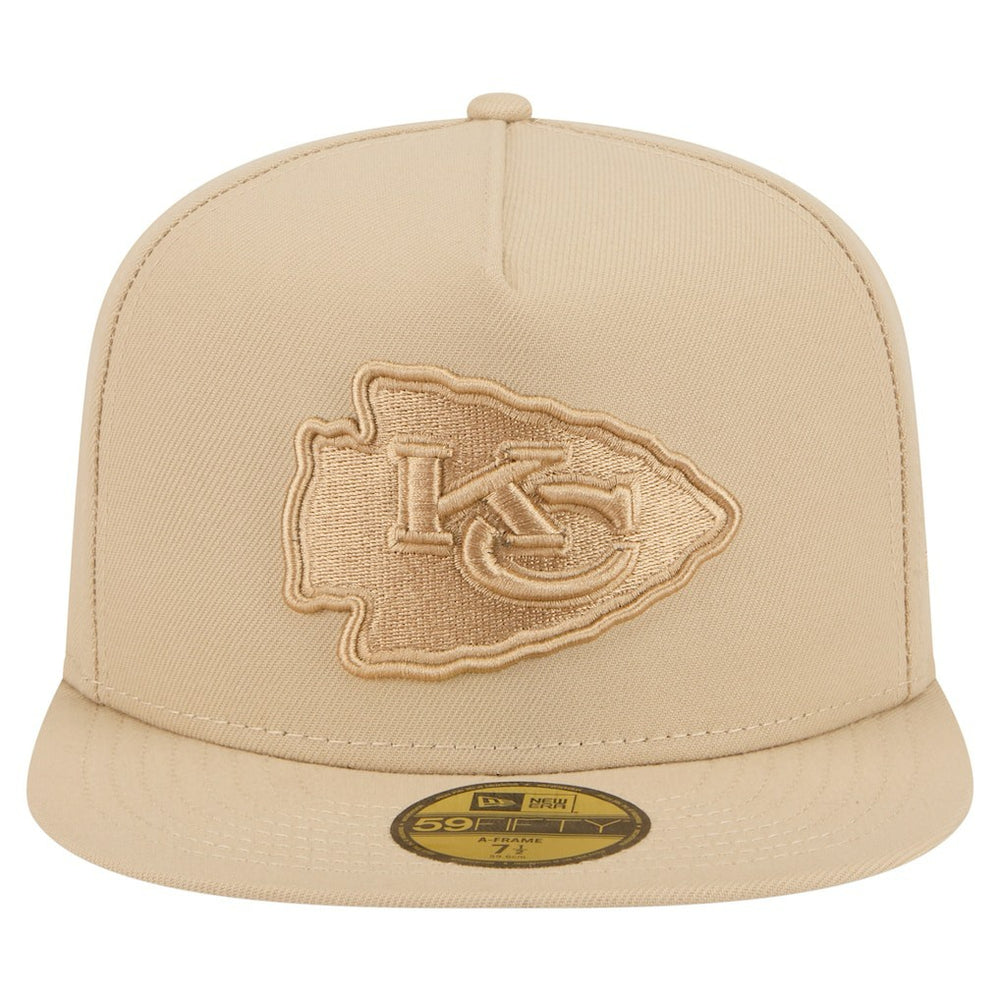 Kansas City Chiefs New Era Color Pack A-Frame 59FIFTY Fitted Hat Light Beige - NFL