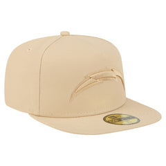 Los Angeles Chargers New Era Color Pack A-Frame 59FIFTY Fitted Hat Beige - NFL