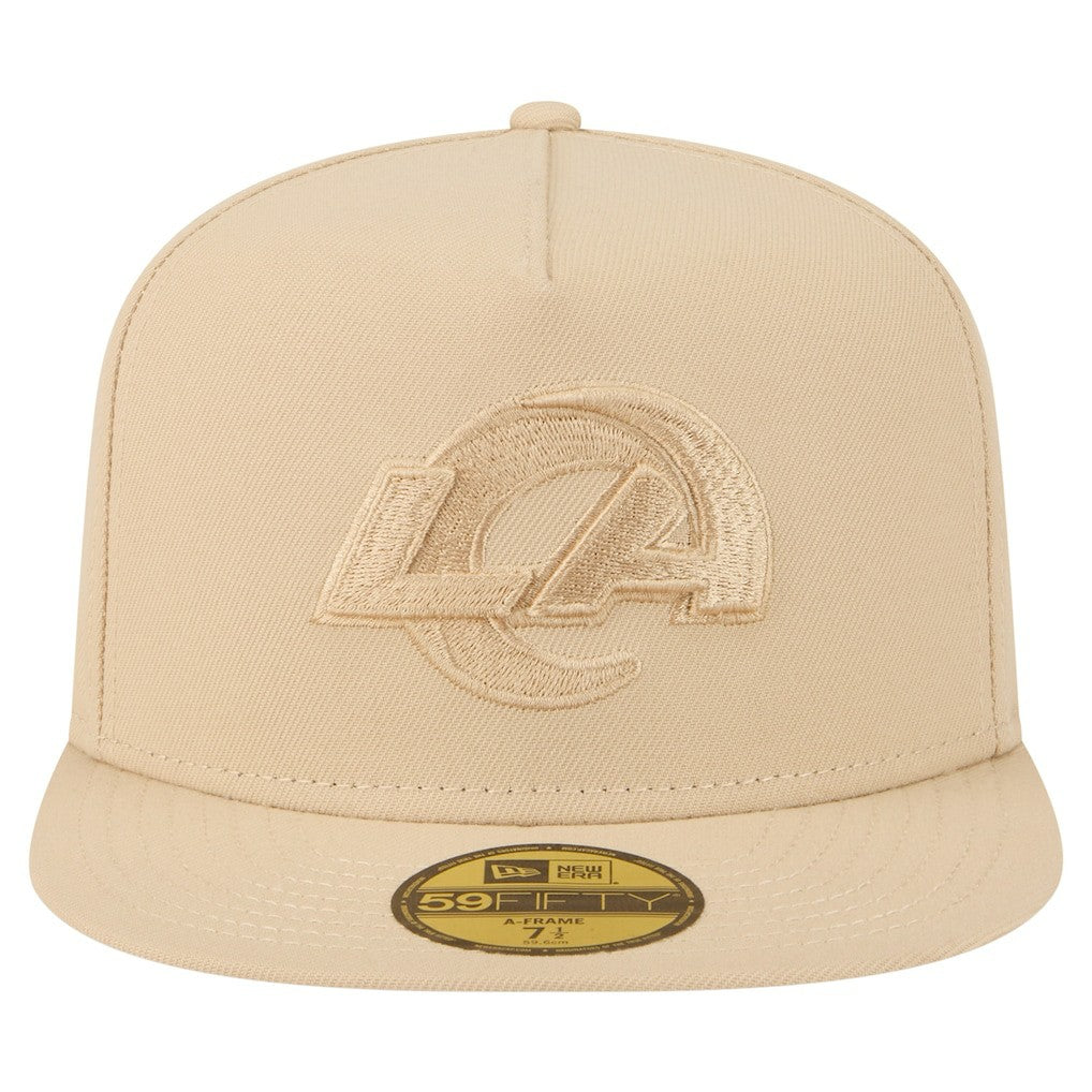 Los Angeles Rams New Era Color Pack A-Frame 59FIFTY Fitted Hat Light Beige - NFL
