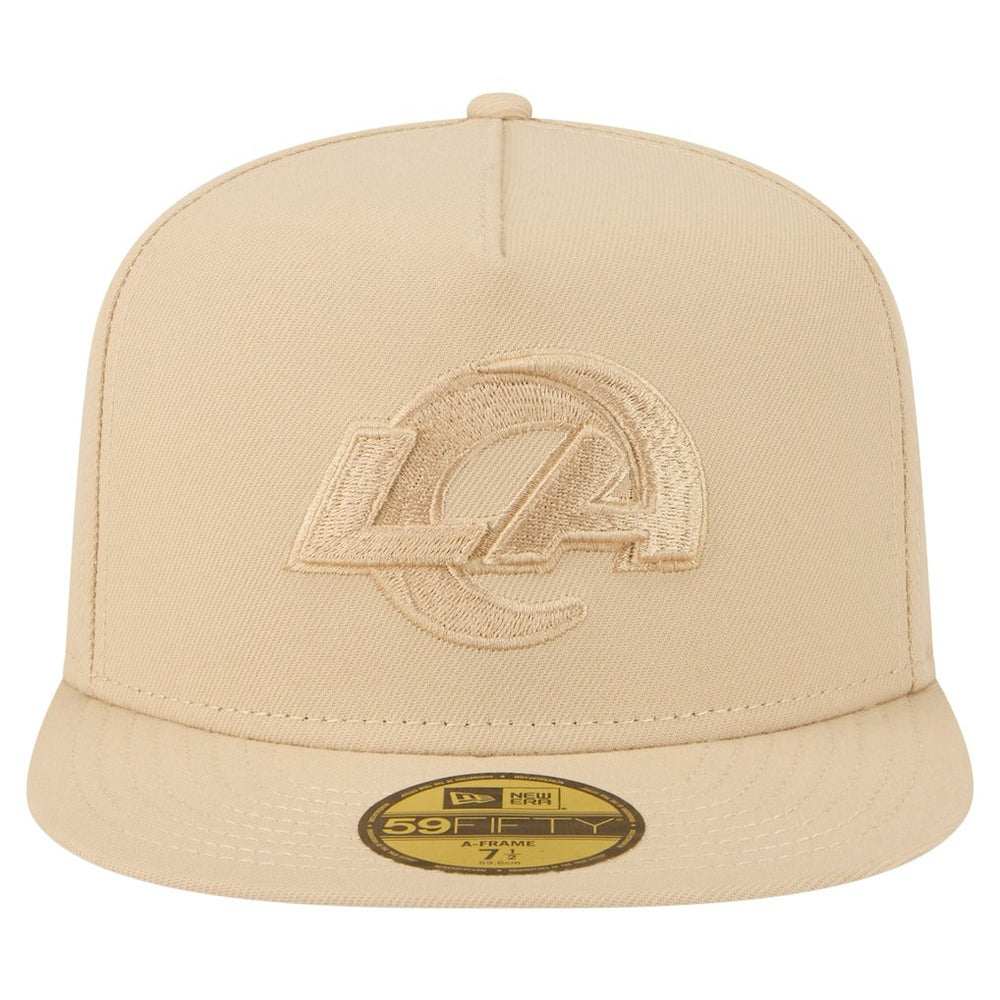 Los Angeles Rams New Era Color Pack A-Frame 59FIFTY Fitted Hat Light Beige - NFL