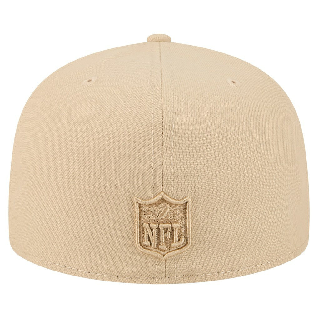 Miami Dolphins New Era Color Pack A-Frame 59FIFTY Fitted Hat Light Beige - NFL