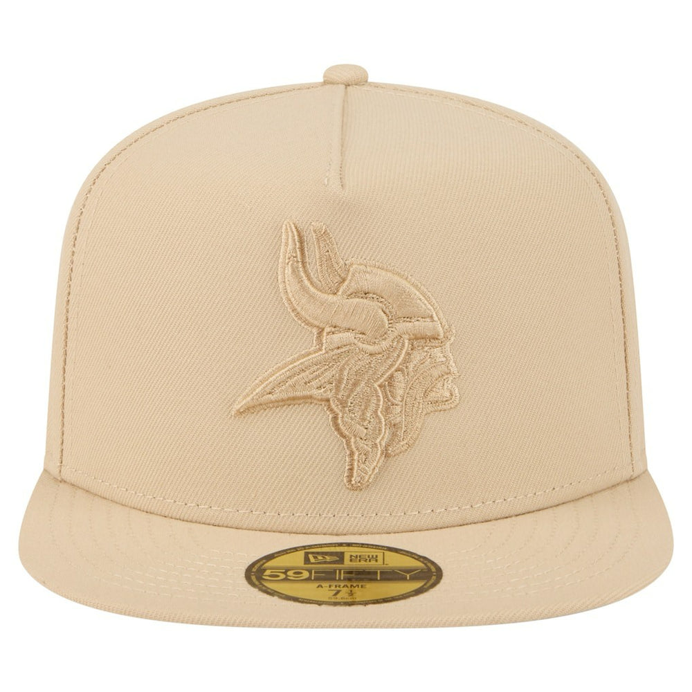 Minnesota Vikings New Era Color Pack A-Frame 59FIFTY Fitted Hat Light Beige - NFL