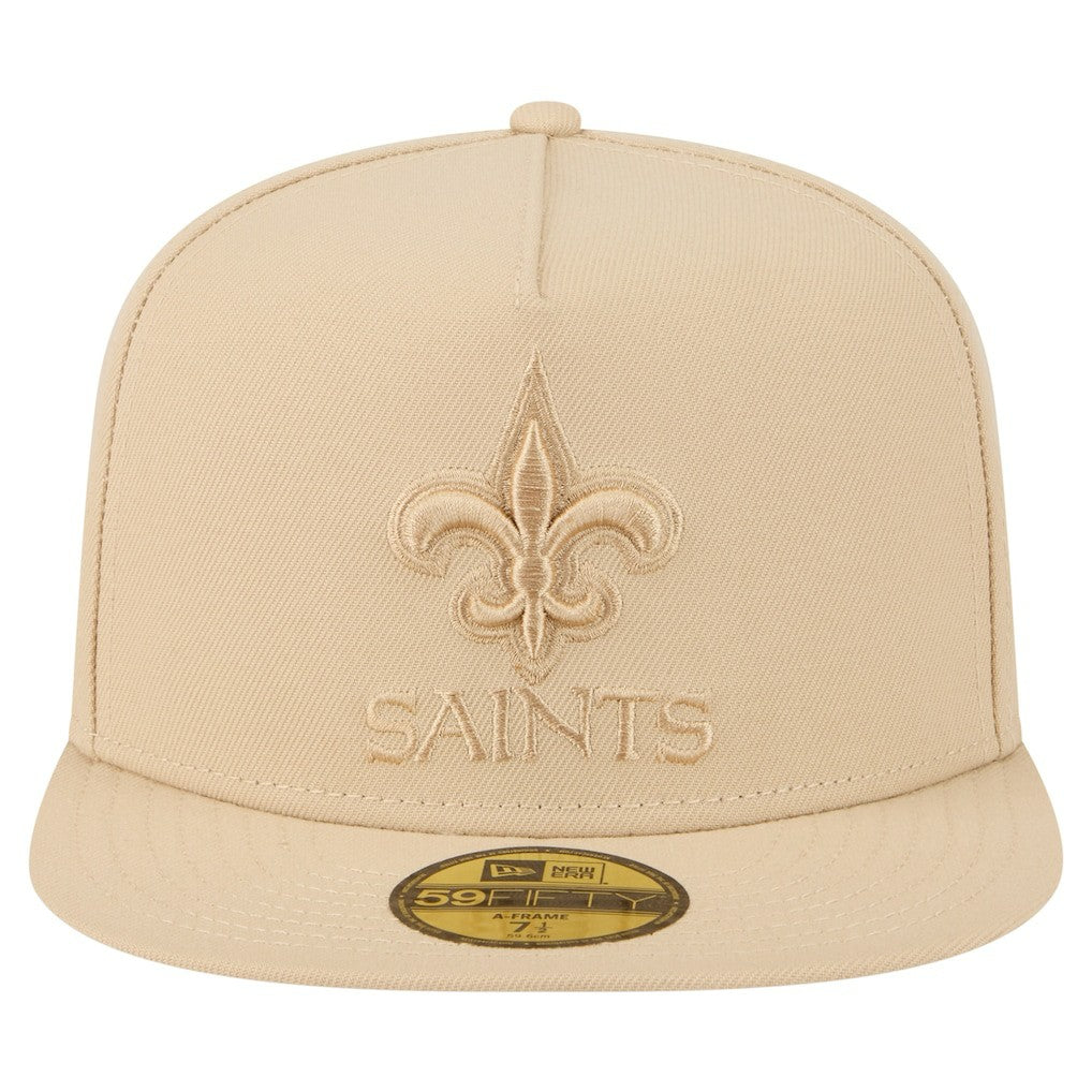 New Orleans Saints New Era Color Pack A-Frame 59FIFTY Fitted Hat Light Beige - NFL