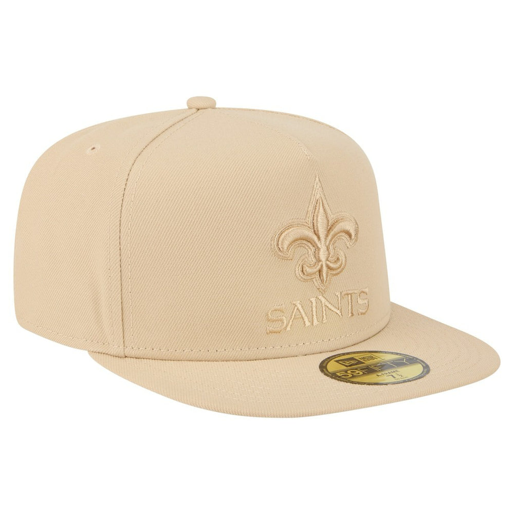 New Orleans Saints New Era Color Pack A-Frame 59FIFTY Fitted Hat Light Beige - NFL