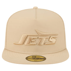 New York Jets New Era Color Pack A-Frame 59FIFTY Fitted Hat Beige - NFL