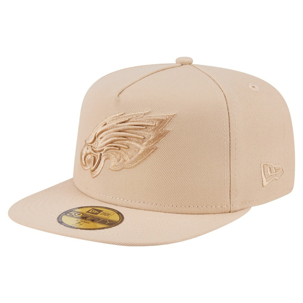 Philadelphia Eagles New Era Color Pack A-Frame 59FIFTY Fitted Hat Light Beige - NFL